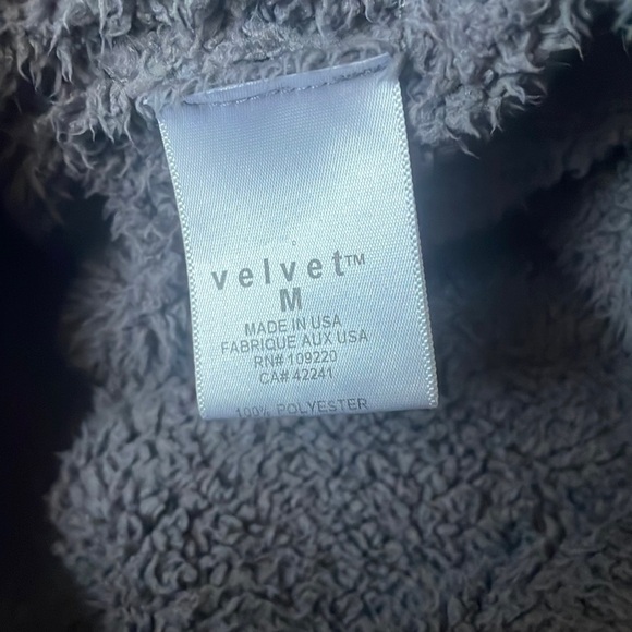 Velvet Purple Suede Fleece Lined Full Zip Jacket - Picture 4 of 5